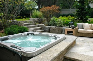 Hot Tub Zen Garden at Home