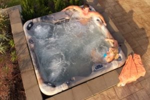 Top view of Aspen Hot Tub, used to relieve Joint Strain